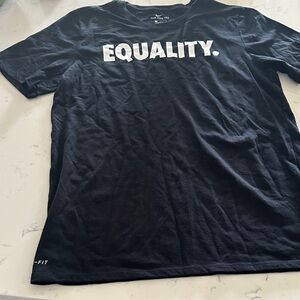 Dri-Fit Nike size Large Men's Black Equality Tee shirt new w/out tags